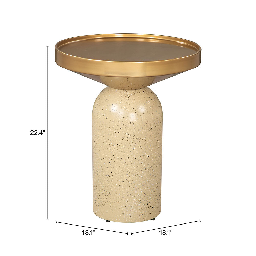 CENDRE SIDE TABLE GOLD & BEIGE
