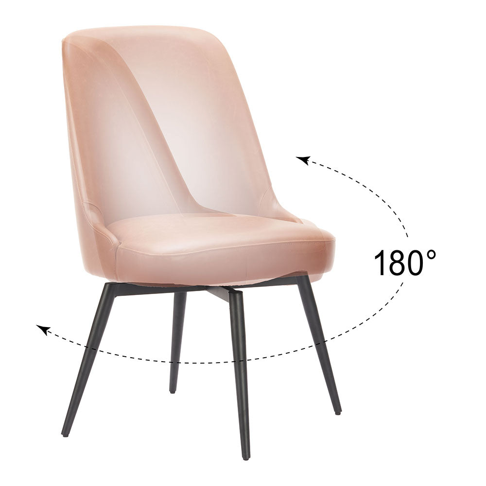 KEPPEL SWIVEL DINING CHAIR BROWN