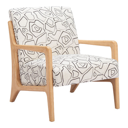 RUNA ACCENT CHAIR BEIGE & NATURAL