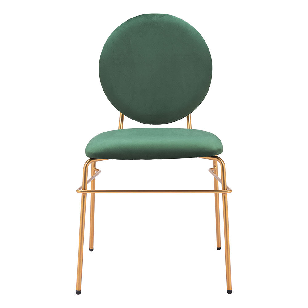 ODESSA DINING CHAIR GREEN & GOLD