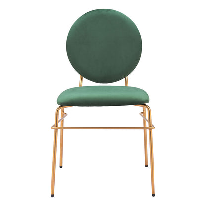 ODESSA DINING CHAIR GREEN & GOLD