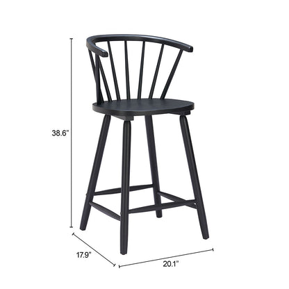STENGER COUNTER STOOL BLACK