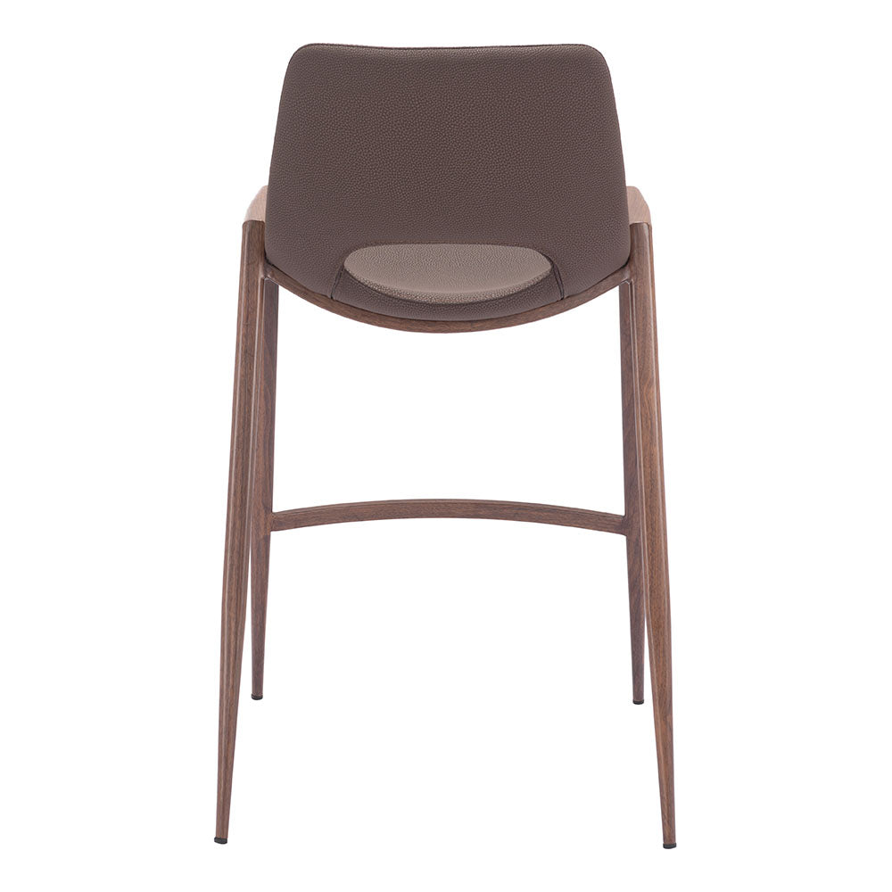 DESI COUNTER STOOL BROWN & WALNUT