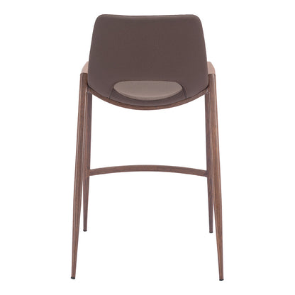 DESI COUNTER STOOL BROWN & WALNUT