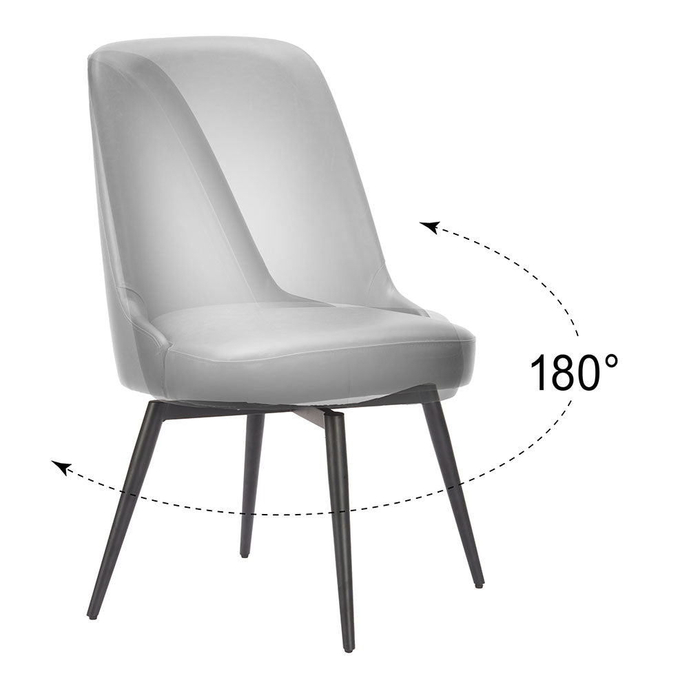 KEPPEL SWIVEL DINING CHAIR BLACK