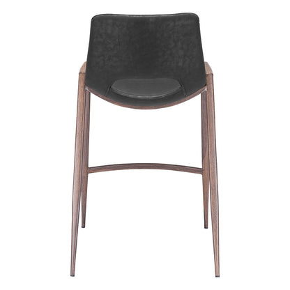 DESI COUNTER STOOL BLACK & WALNUT