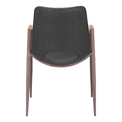 DESI DINING CHAIR BLACK & WALNUT