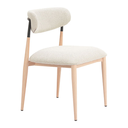 Equinox Armless Dining Chair Oyster Gray & Natural
