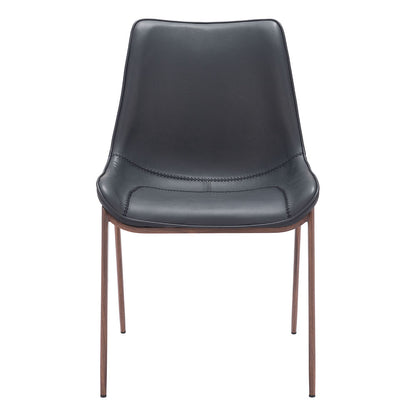 MAGNUS DINING CHAIR BLACK & WALNUT