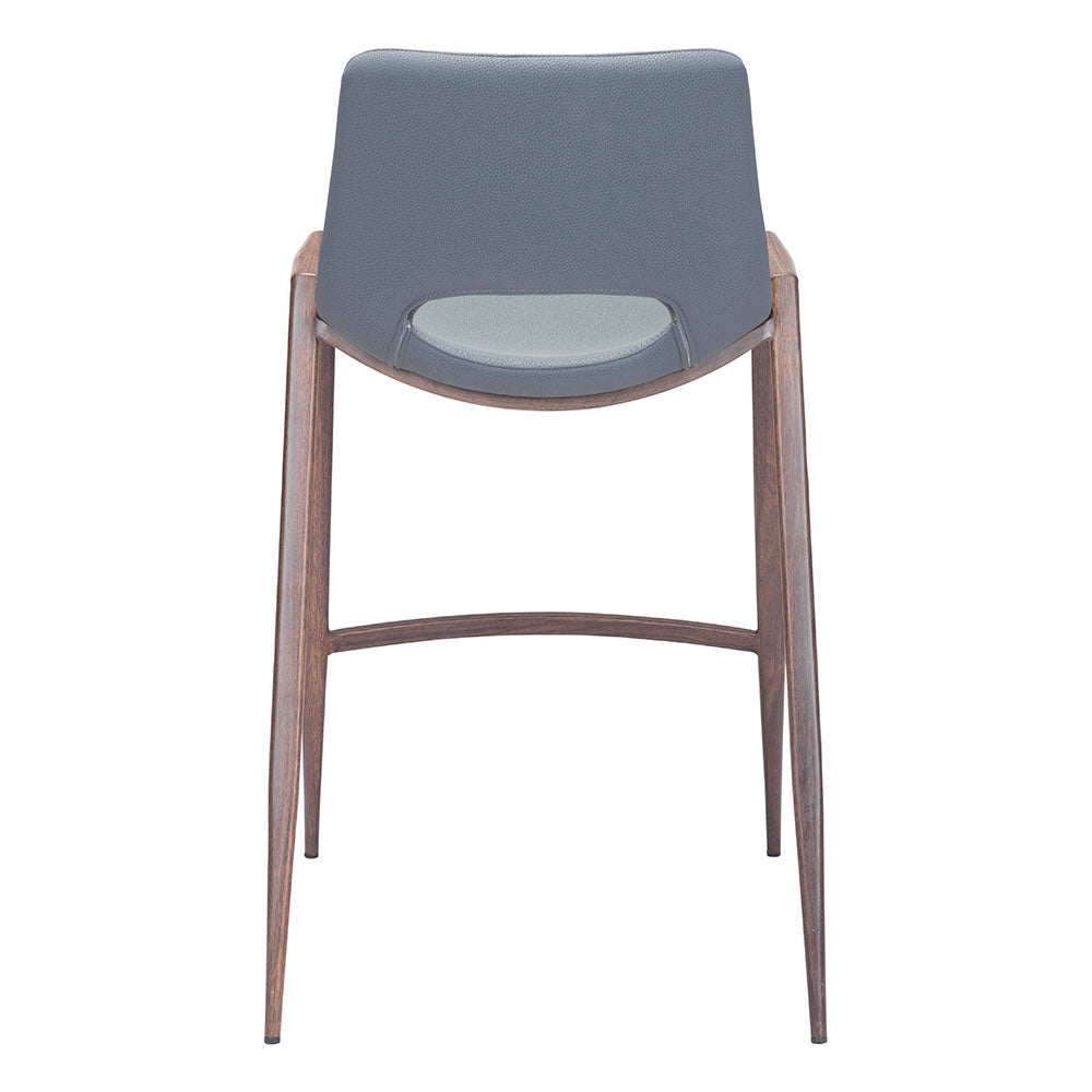 DESI COUNTER STOOL AZURE GRAY & WALNUT