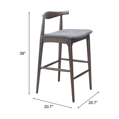 TUZKA BARSTOOL GRAY & ESPRESSO