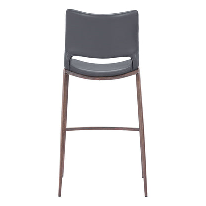 ACE BARSTOOL DARK GRAY & WALNUT