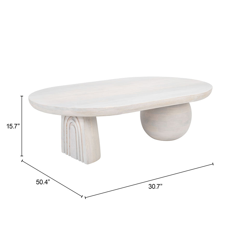GIHAK COFFEE TABLE WHITEWASHED