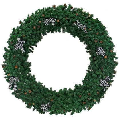 8FT PRE-LIT PREMIER PINE FIR CHRISTMAS WREATH