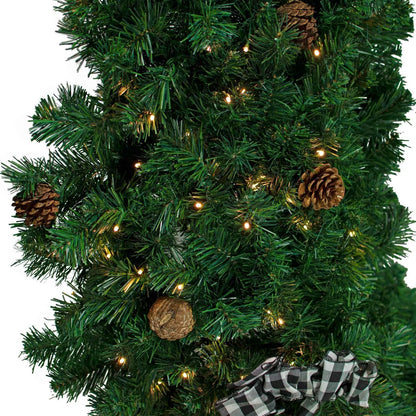 8FT PRE-LIT PREMIER PINE FIR CHRISTMAS WREATH