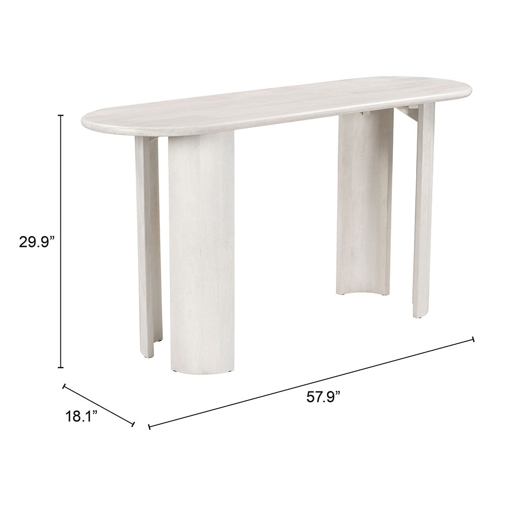 RISAN CONSOLE TABLE WHITEWASHED