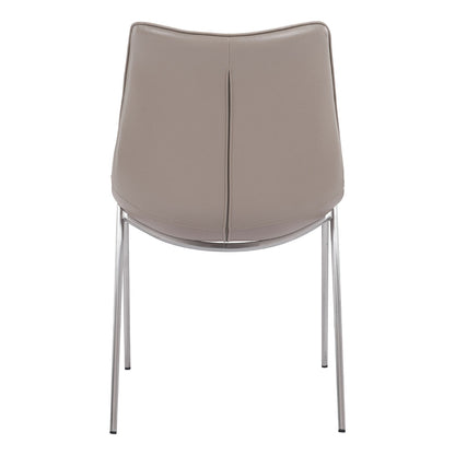 MAGNUS DINING CHAIR BROWN & SILVER