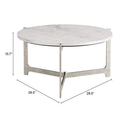 BARMAS COFFEE TABLE WHITE & SILVER