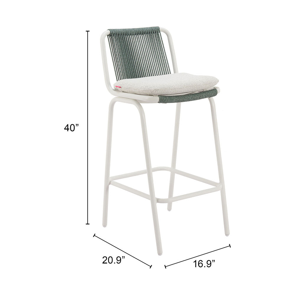 LUFT BARSTOOL WHITE & GREEN