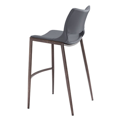 ACE BARSTOOL DARK GRAY & WALNUT