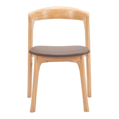 PIORO DINING CHAIR BROWN & NATURAL
