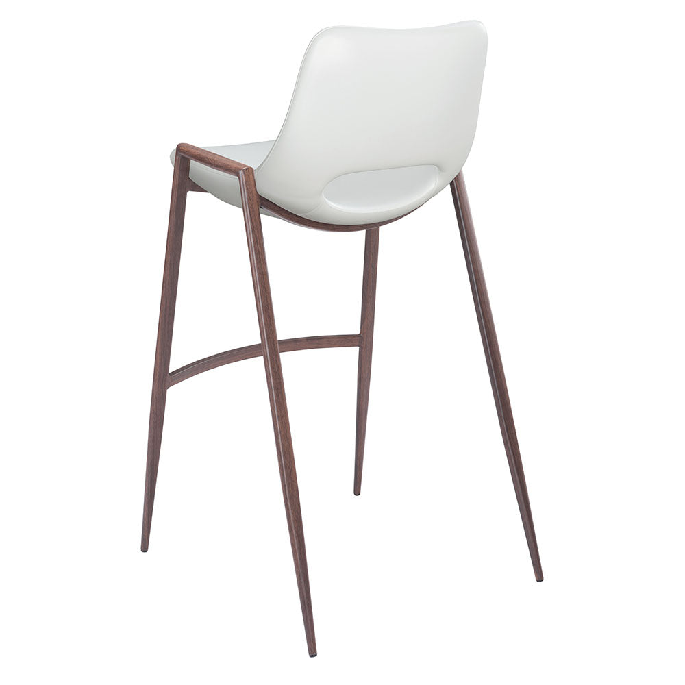 DESI BARSTOOL WHITE & WALNUT