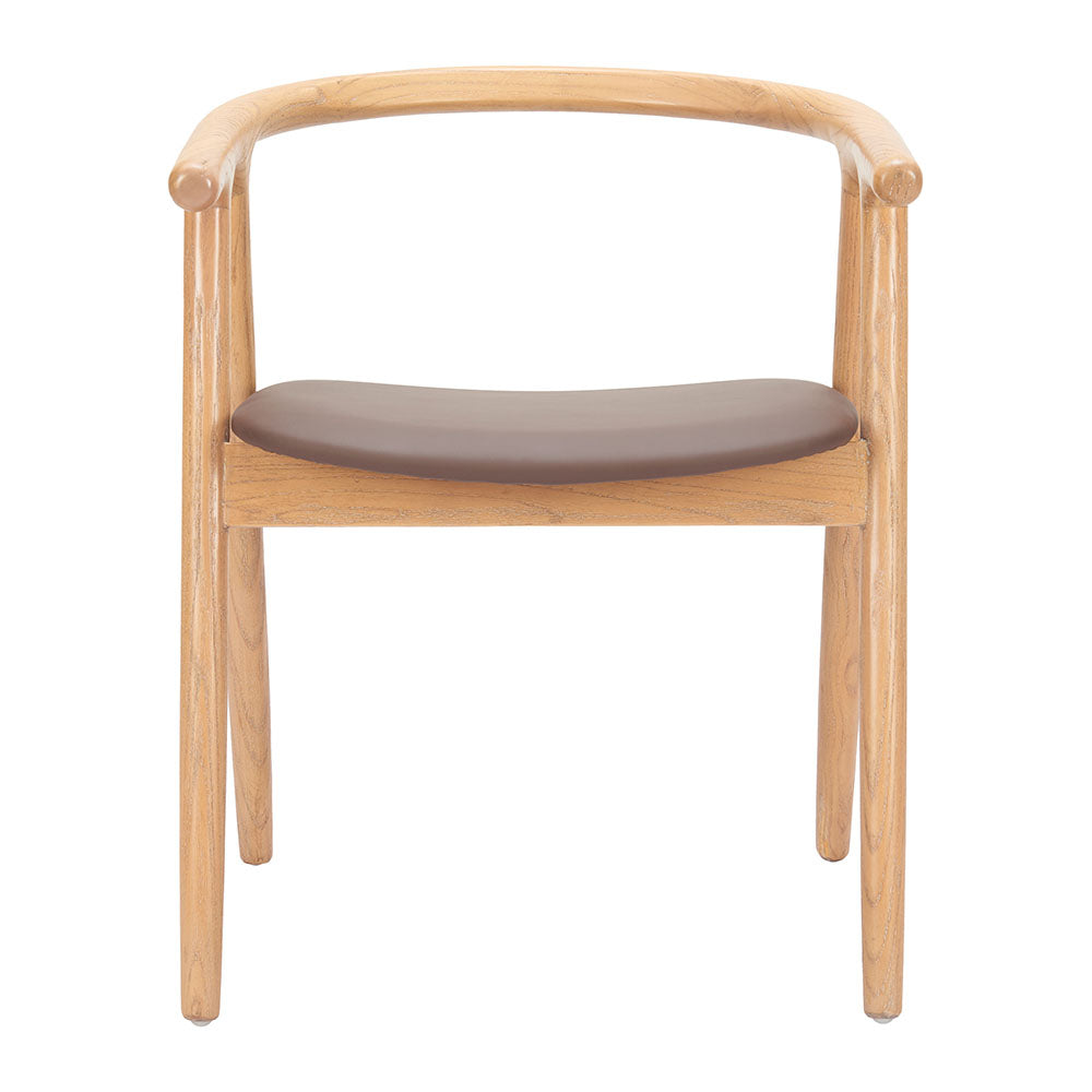 PEKER DINING CHAIR BROWN & NATURAL