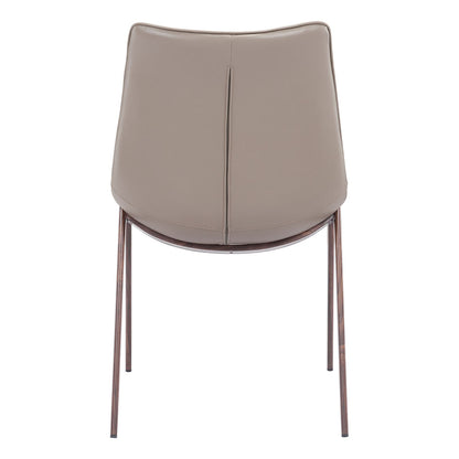 MAGNUS DINING CHAIR BROWN & WALNUT