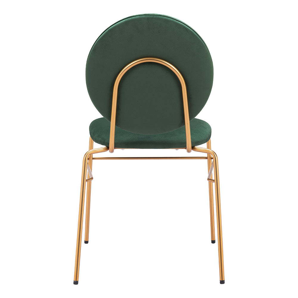 ODESSA DINING CHAIR GREEN & GOLD