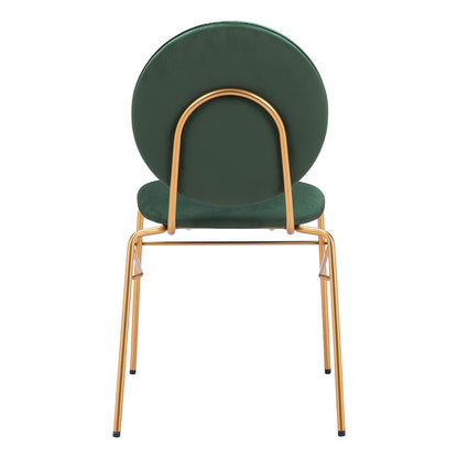 ODESSA DINING CHAIR GREEN & GOLD