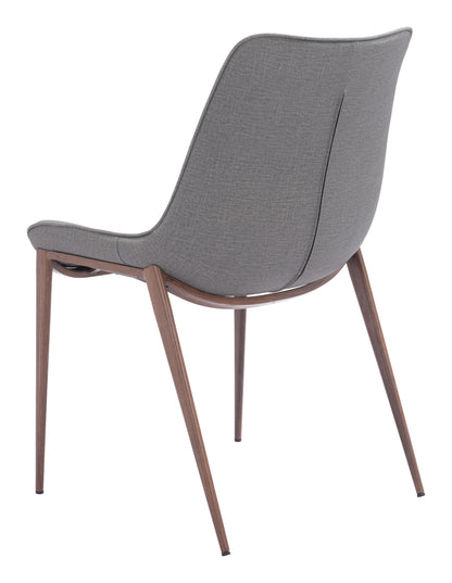 MAGNUS DINING CHAIR SLATE GRAY & WALNUT