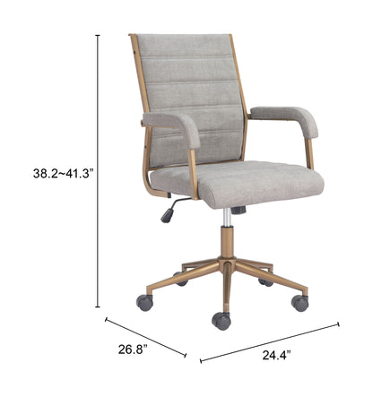 AUCTION OFFICE CHAIR GRAY
