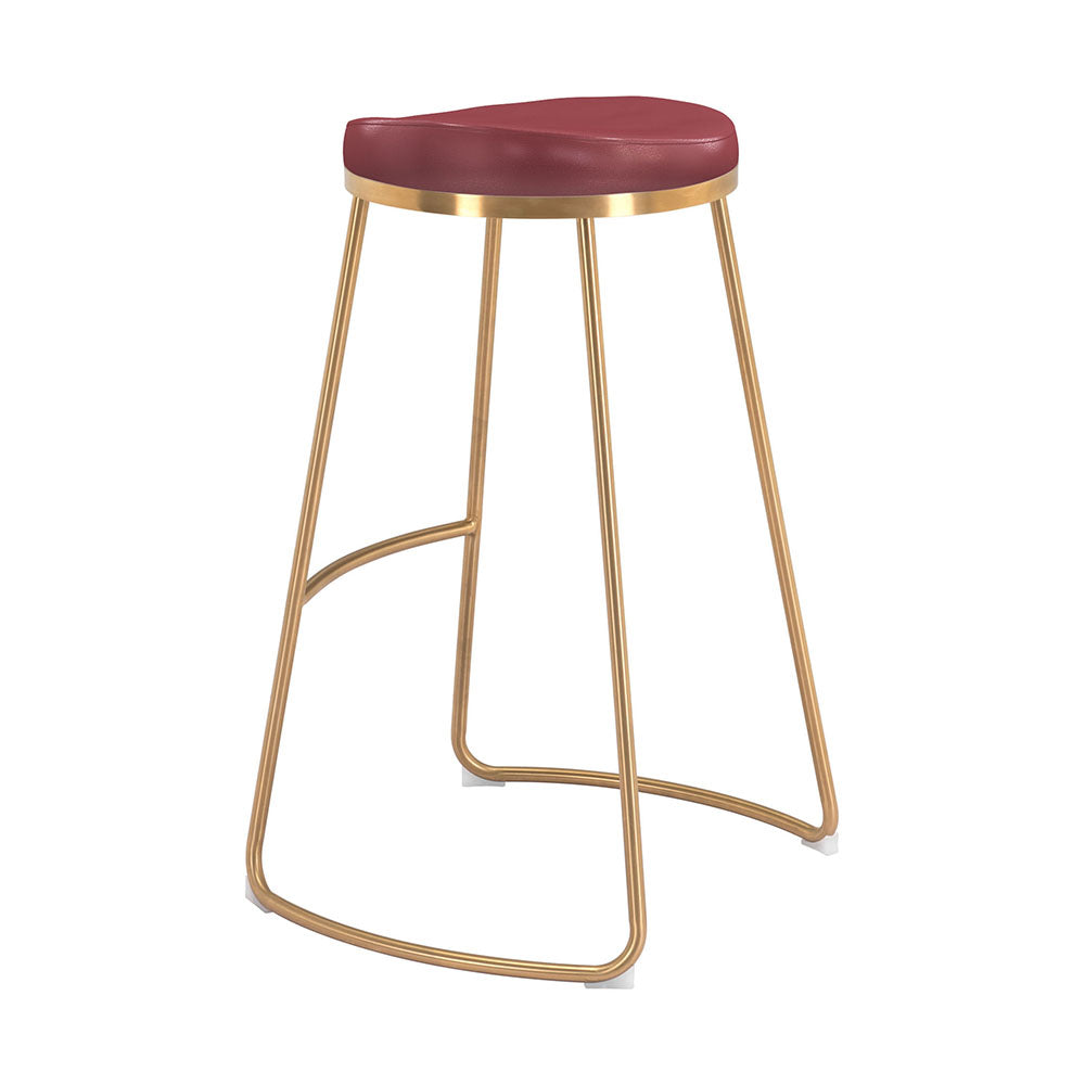BREE BARSTOOL BURGUNDY & GOLD