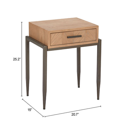 VEREC SIDE TABLE NATURAL