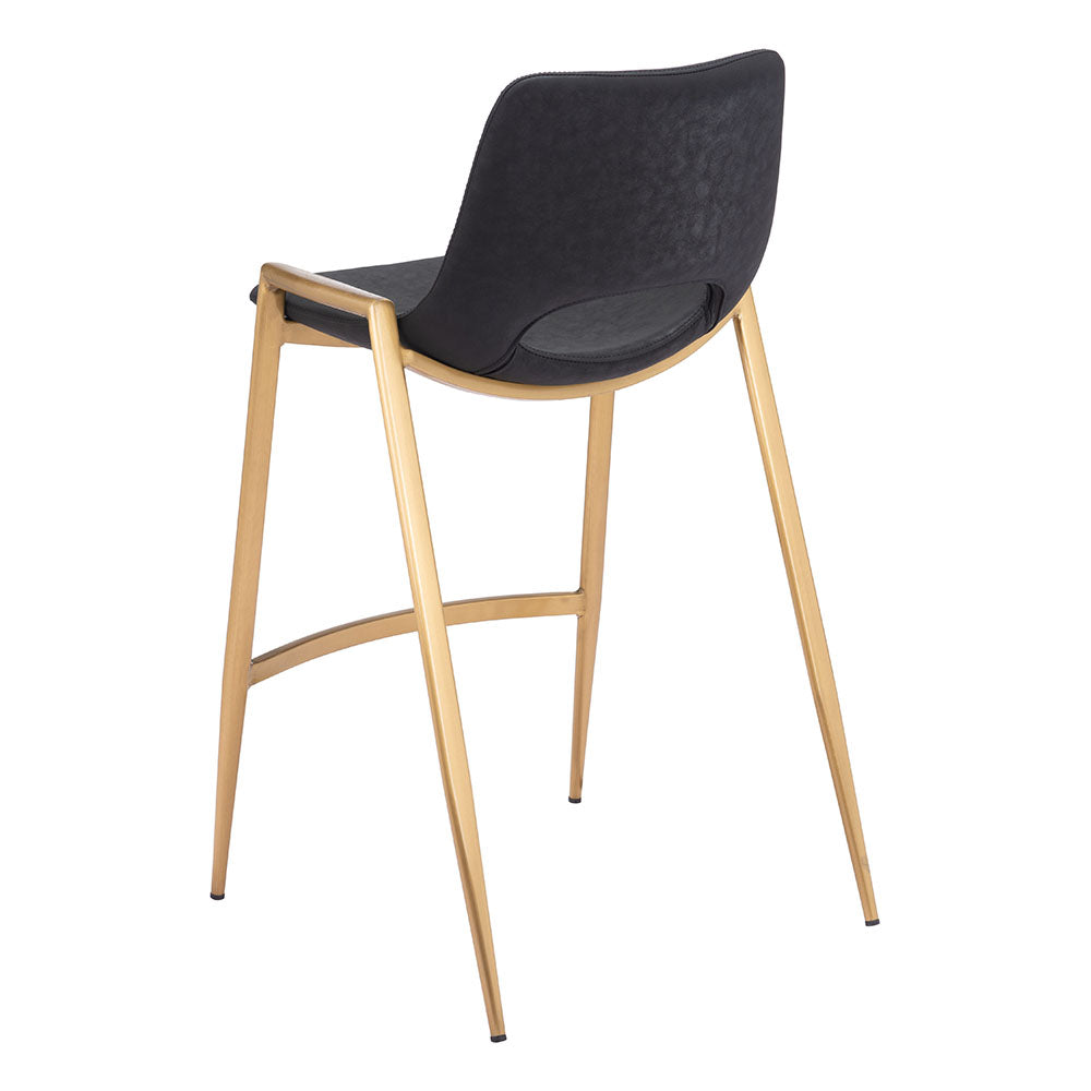 DESI COUNTER STOOL BLACK & GOLD