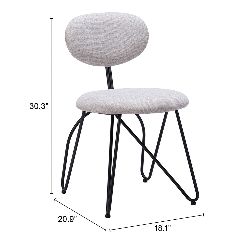 NOVI DINING CHAIR DOVE GRAY