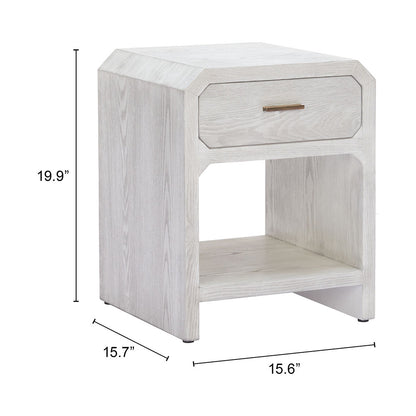 YUME SIDE TABLE OAK WHITE