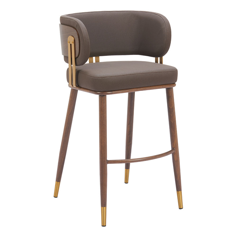 BREW BARSTOOL BROWN & WALNUT