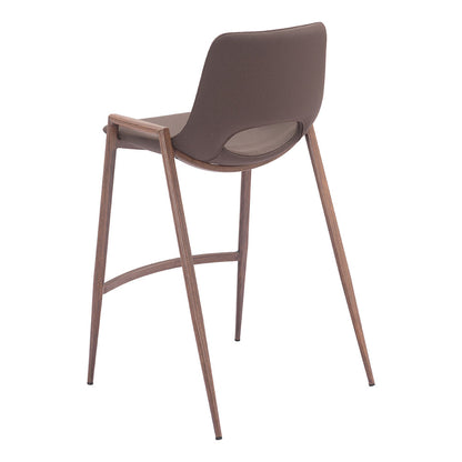 DESI COUNTER STOOL BROWN & WALNUT