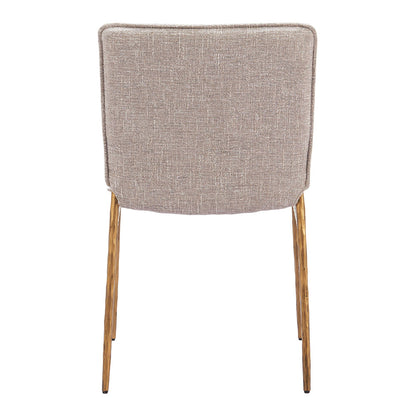 Nordvest Dining Chair Beige & Gold