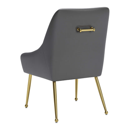 MAXINE DINING CHAIR GRAY & GOLD