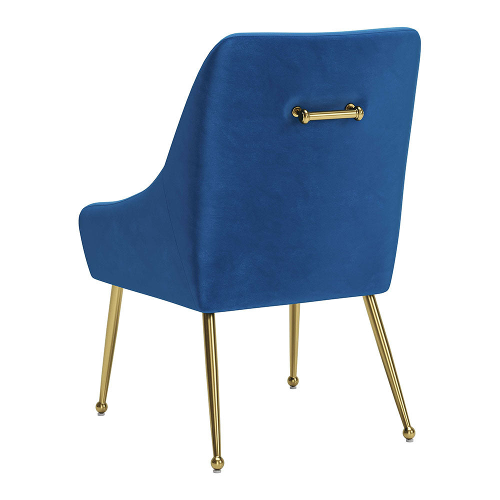 MAXINE DINING CHAIR NAVY BLUE & GOLD