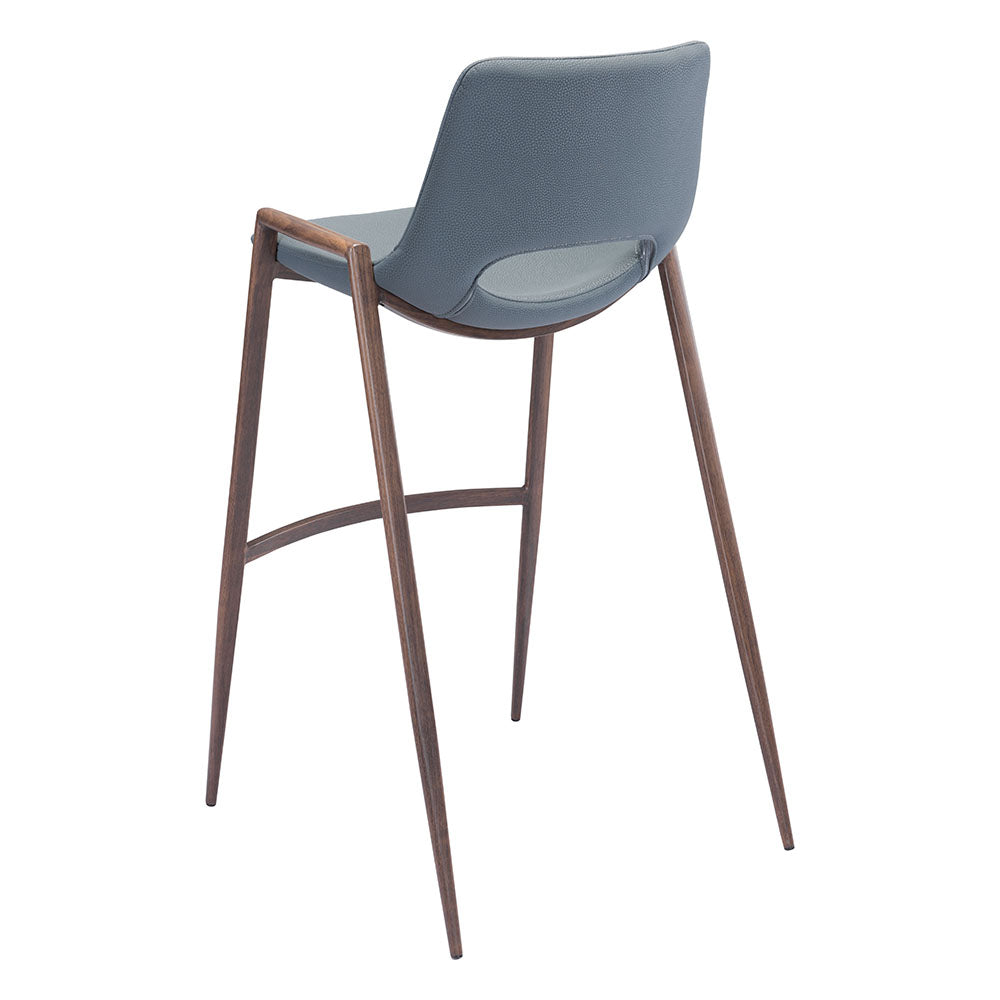 DESI BARSTOOL AZURE GRAY & WALNUT