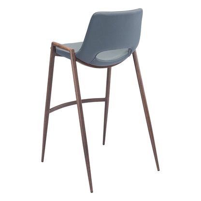 DESI BARSTOOL AZURE GRAY & WALNUT