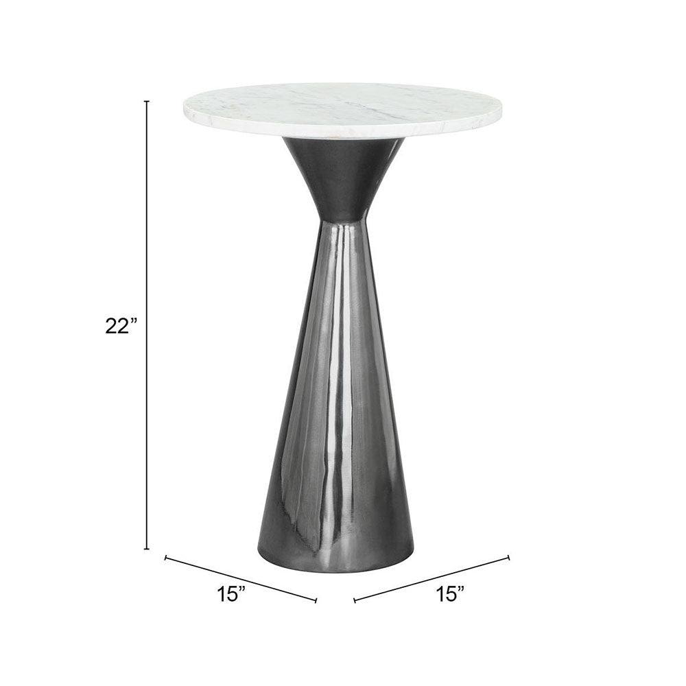 TIM SIDE TABLE WHITE & BLACK
