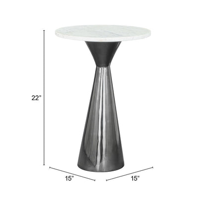 TIM SIDE TABLE WHITE & BLACK