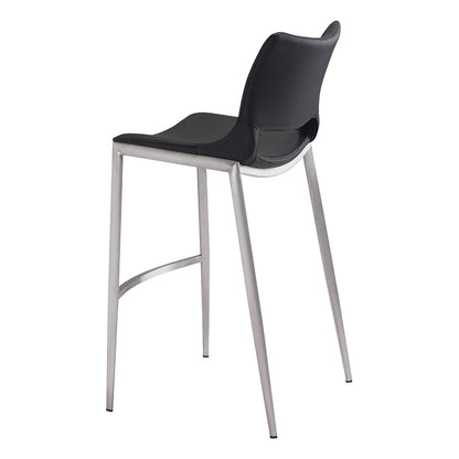 ACE BARSTOOL BLACK & SILVER