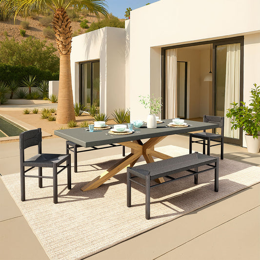 SUAN RECTANGULAR DINING TABLE GRAY
