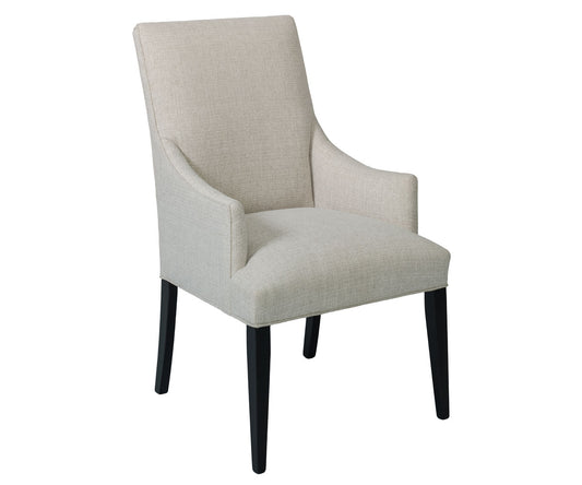ALCOTT STRAIGHT TOP ARM CHAIR WITH UPHOLSTERED ARMS