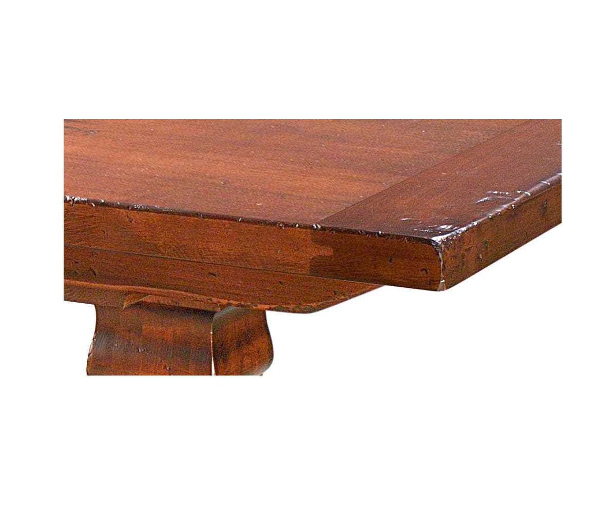 PROVINCIAL COTTAGE DINING TABLE WITH BREADBOARD ENDS
